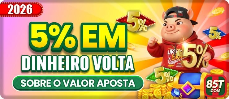 OS JOGOS SLOTS GANHE 5% DE BONUS DE APOSTAS